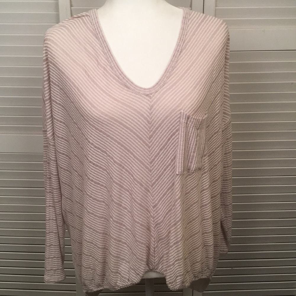Blue Pepper Oversized Sweater. Size L. Pale Pink